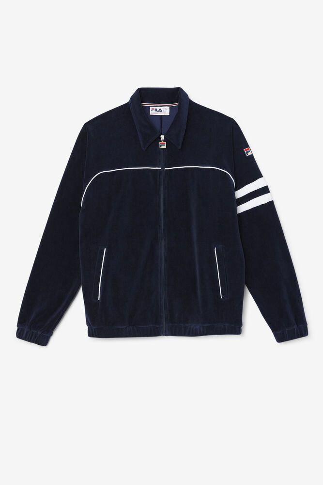 Fila Miesten Takki Verdy Velour Laivastonsininen - XKTQ-51437